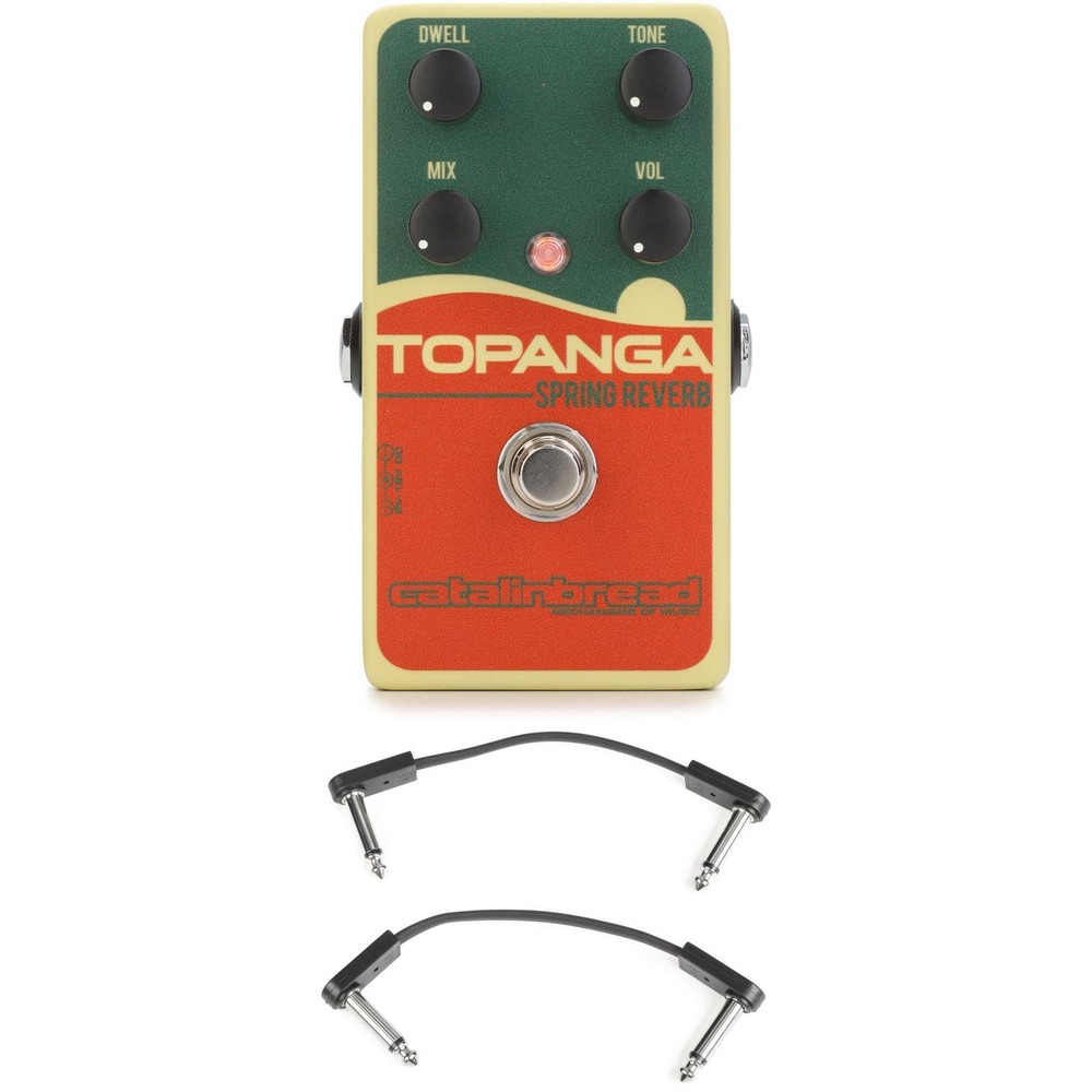 Catalinbread Topanga Spring Reverb Guitar Pedal with EBS Patch Cables