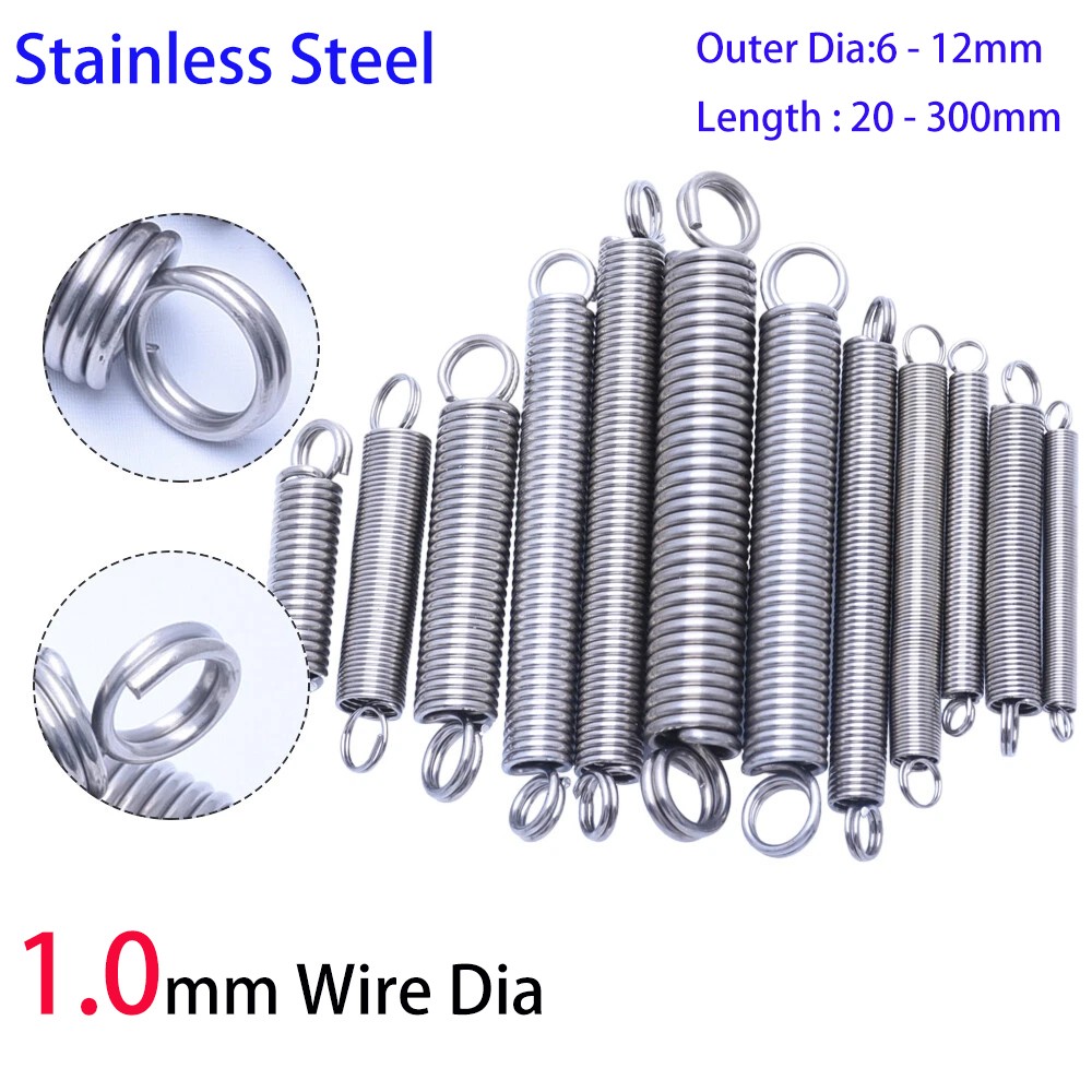 Stainless Steel Closed Loop Tension Spring 1.0mm Wire Dia Extension Spring