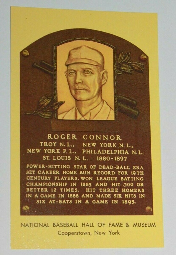 Baseball Hall Of Fame Plaque Postcard Roger Connor