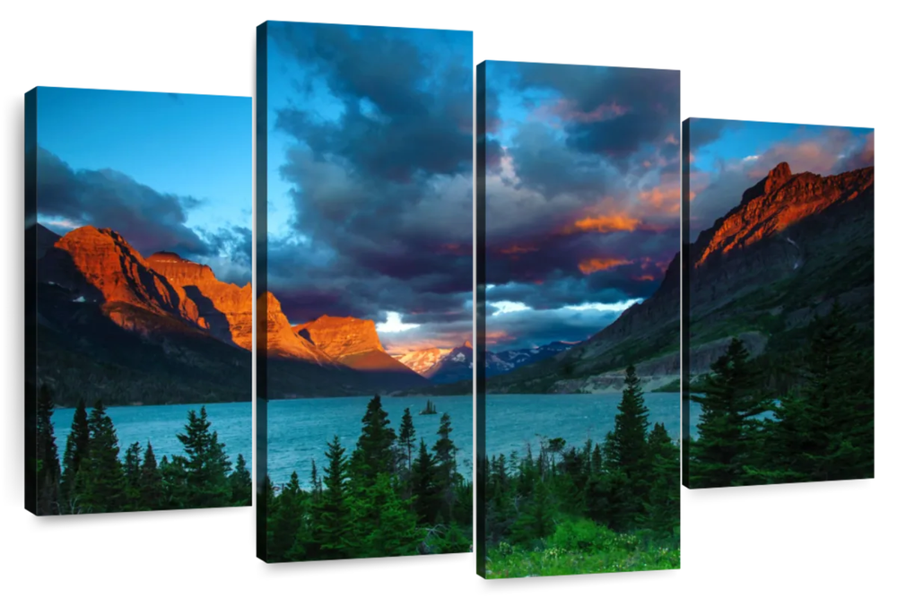 St. Mary Lake Dramatic Sunrise Wall Art