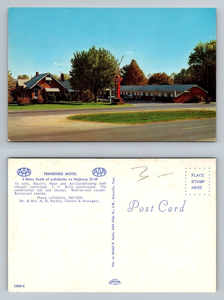 LaFollette, TN-Tennessee, Tennessee Motel Highway 25W Vintage Postcard