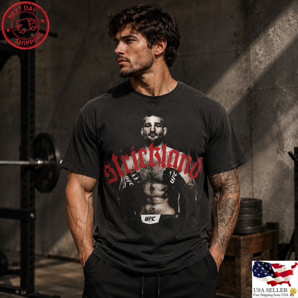Sean Strickland Vintage UFC MMA Fighter Graphic T-Shirt Tee