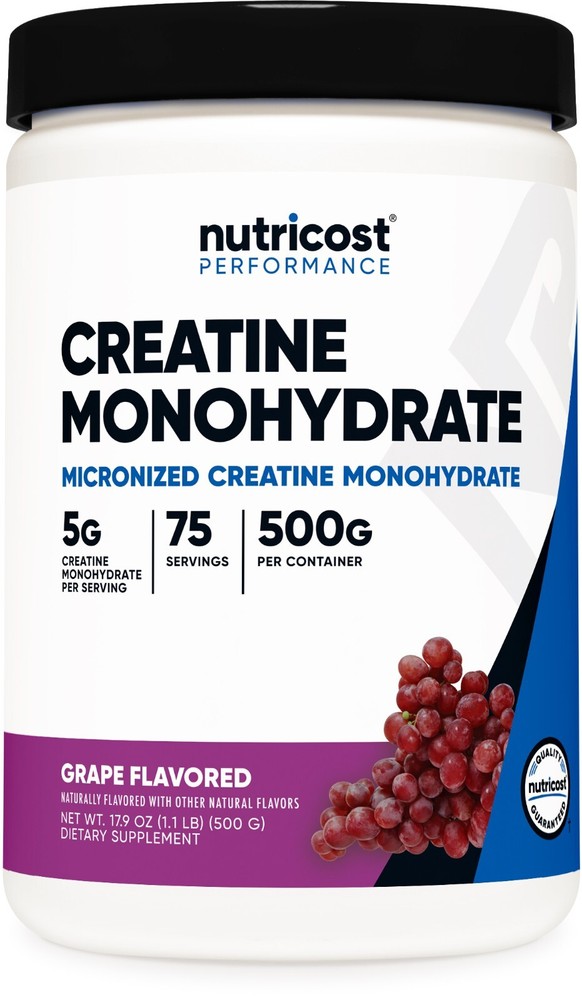 Nutricost Creatine Monohydrate Powder (500G) (Grape)