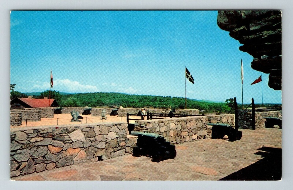 Fort Ticonderoga NY-New York, West Curtain Wall, Exterior, Vintage Postcard
