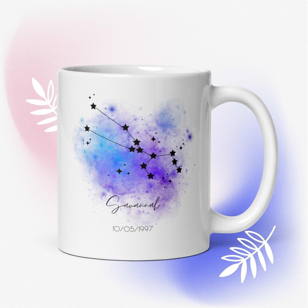 Personalized Taurus Constellation Mug Zodiac Mug Custom Constellation Mug