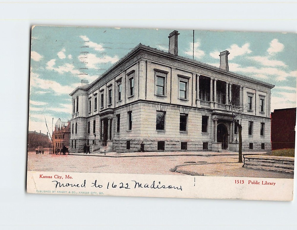 Postcard Public Library Kansas City Missouri USA