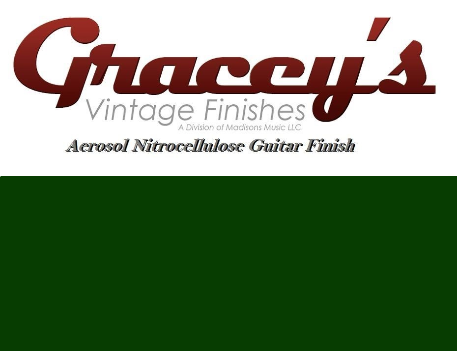 -Dark Sherwood Green- Gracey's Vintage Finishes Nitrocellulose Guitar Lacquer.