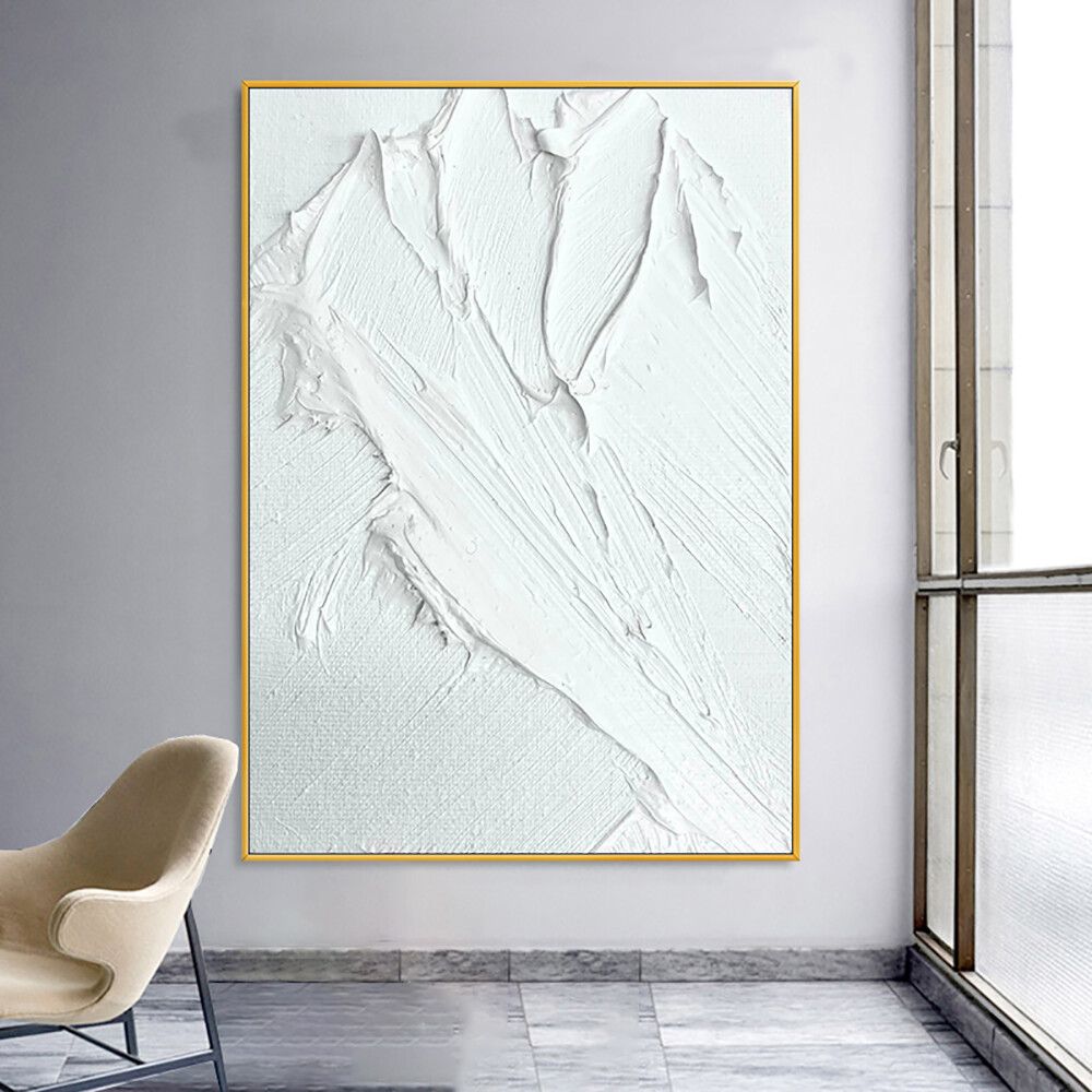 Large 3D Acrylic Art Modern Wall Art Painting Hand Painted Snow Mountain