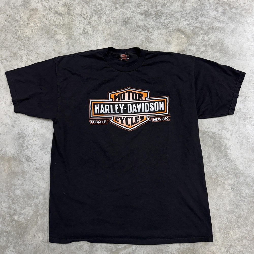 Harley-Davidson Shirt Mens XL Black Bar Shield Dothan AL Motorcycle Graphic