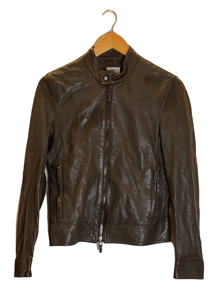 Emmeti Italian Lamb Leather Jacket Blouson Size 42 with Scratch and Chest Stain