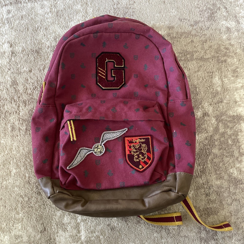 Harry Potter Gryffindor Red Logo Teen Laptop Bookbag Backpack