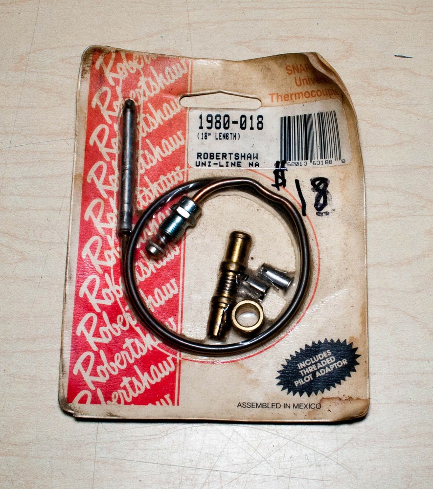 Robertshaw 1980-018 Snap Fit Universal Thermocouple 18