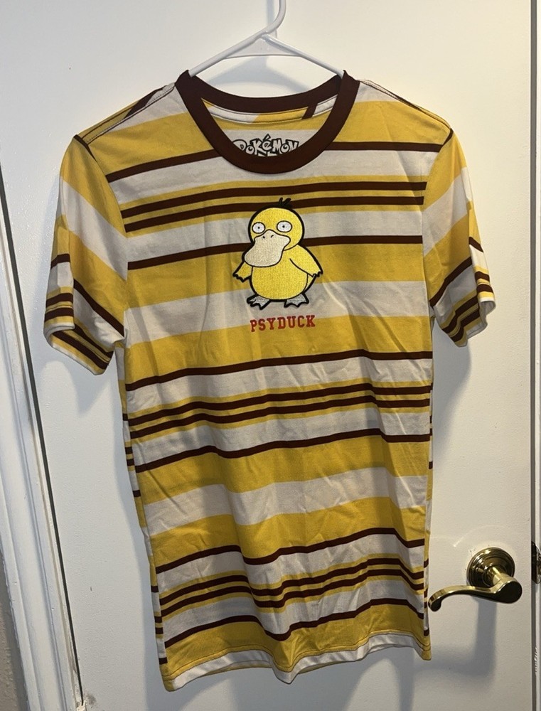 Pokémon Psyduck Striped T-Shirt Size XS