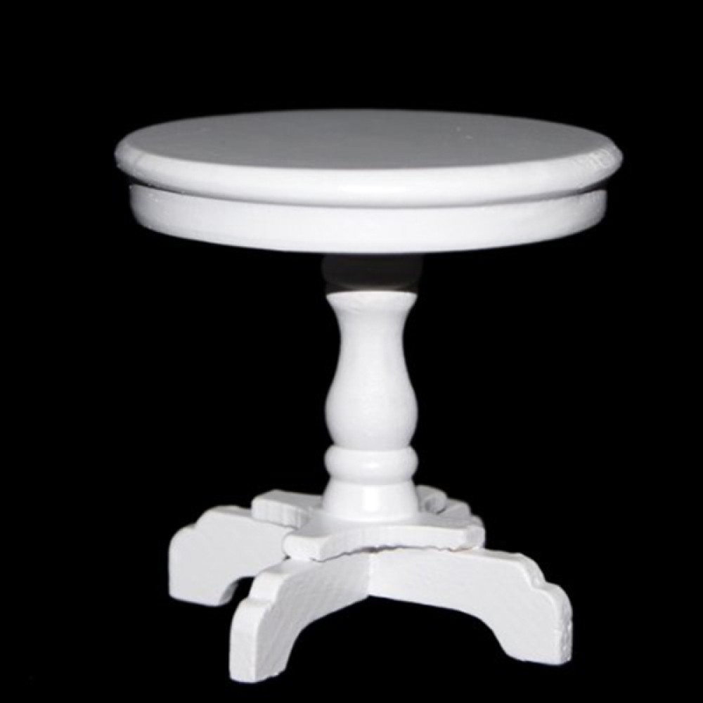 1:12 Mini Round Dollhouse Table Wooden Living Room Decor