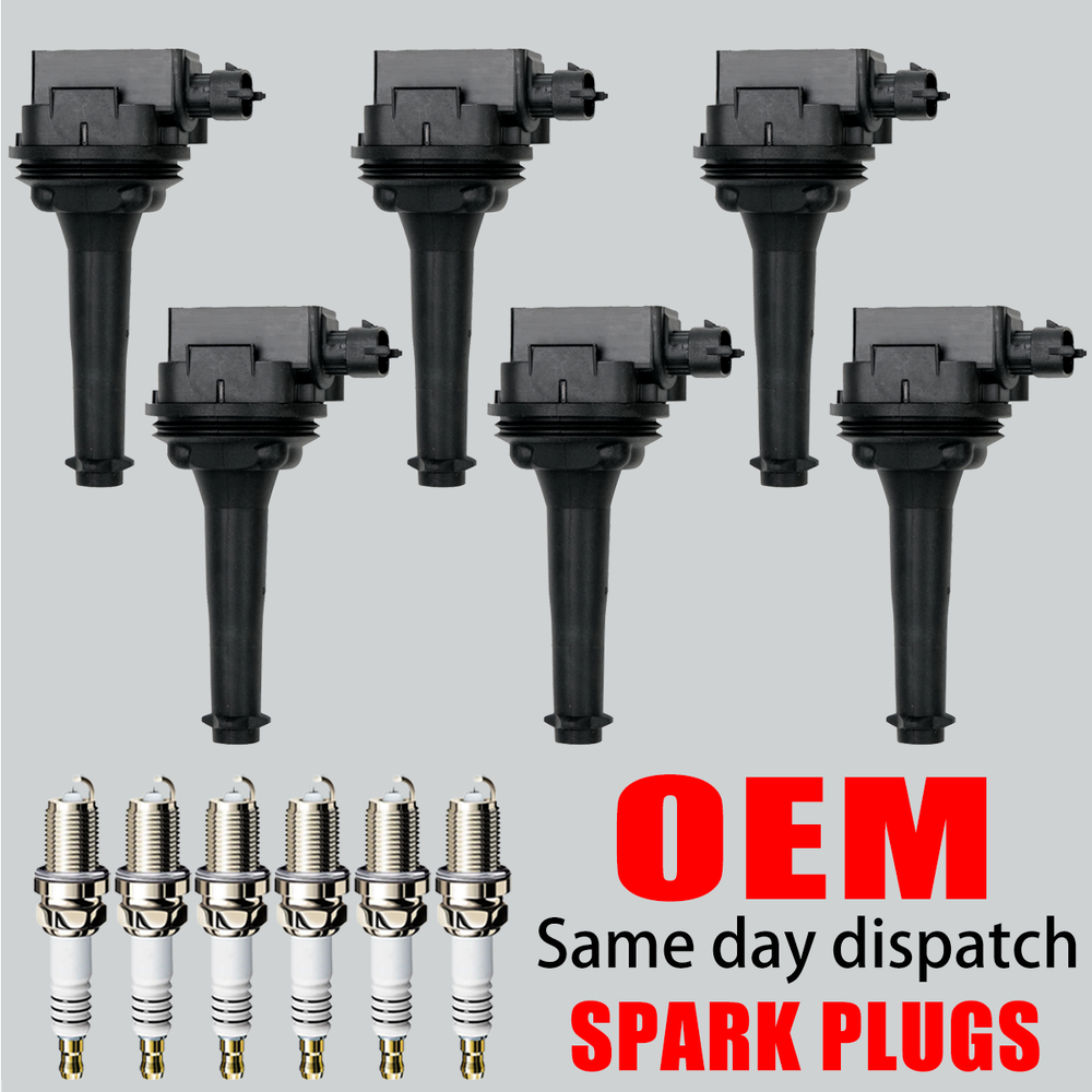 6X OEM Ignition Coil & Iridium Spark Plugs Kit for Volvo S80 XC90 UF341