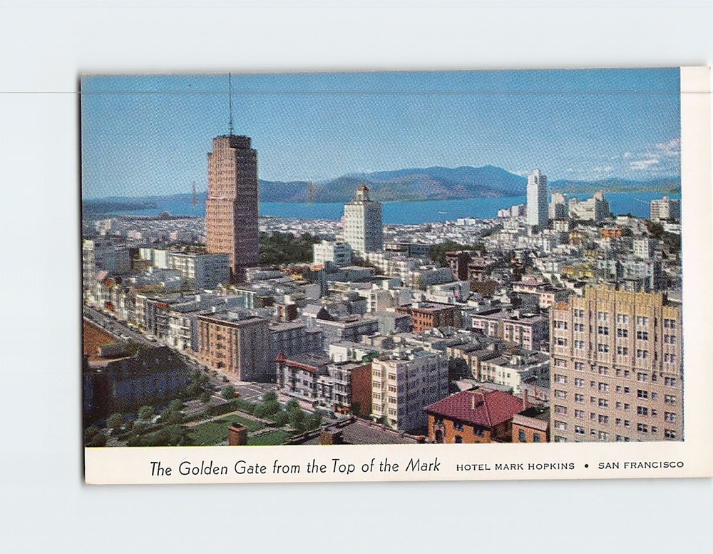 Postcard The Golden Gate from the Top of the Mark San Francisco California USA