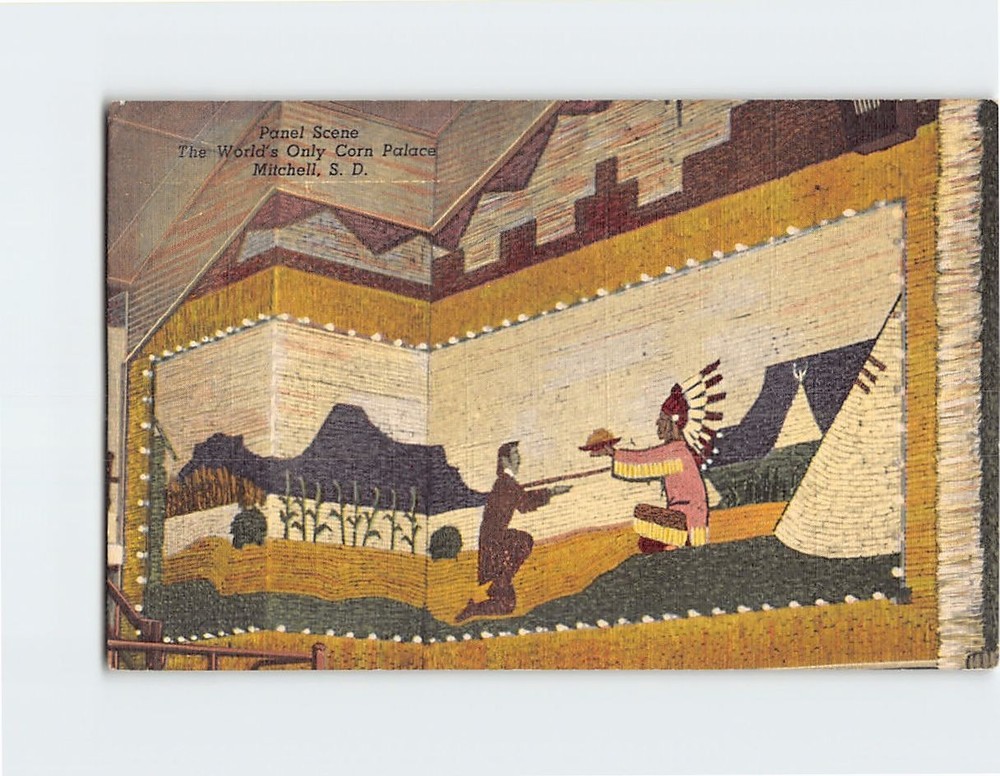 Postcard Panel Scene The World's Only Corn Palace Mitchell South Dakota USA
