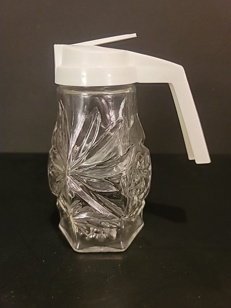 Early American Star of David Anchor Hocking Syrup Dispenser 6