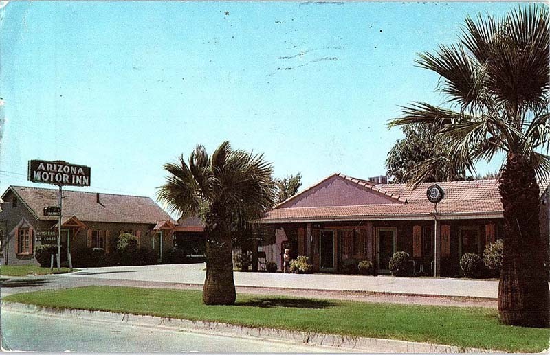 Postcard MOTEL SCENE Phoenix Arizona AZ m/09 AI6772