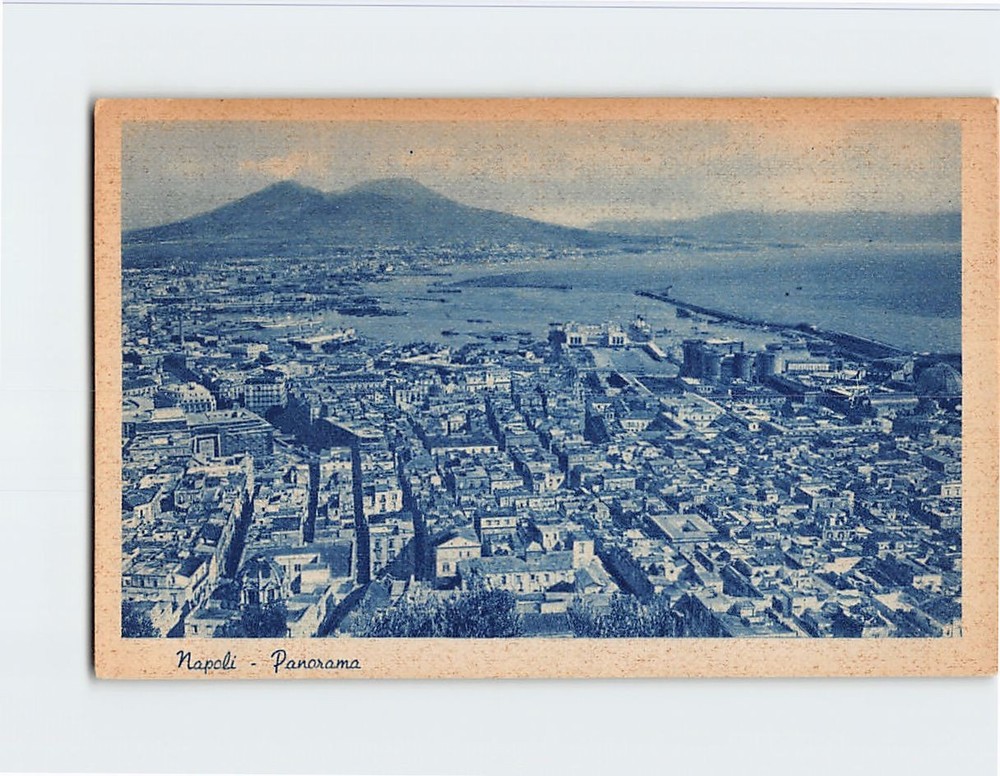 Postcard Panoramic View Naples Italy