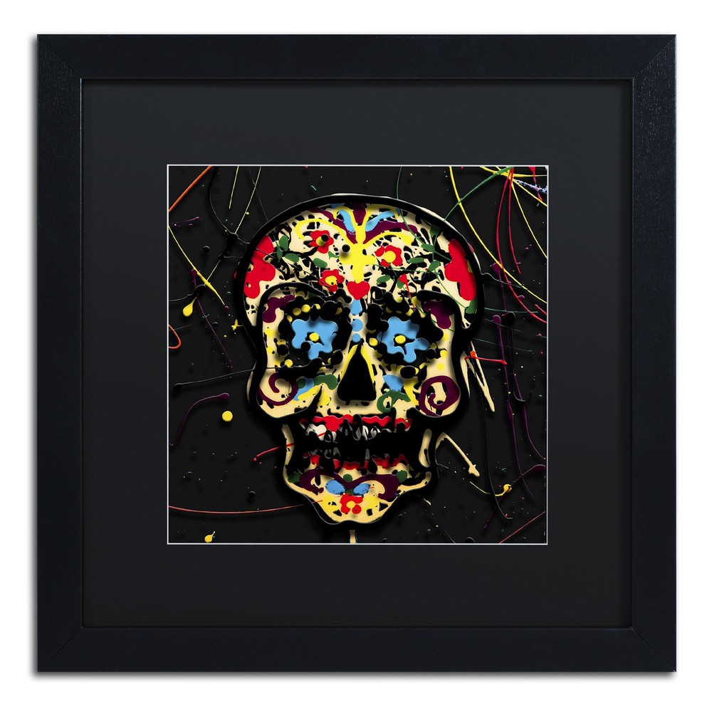 Black Matte 16x16 Muertos 3 Wall Frame by Roderick Stevens