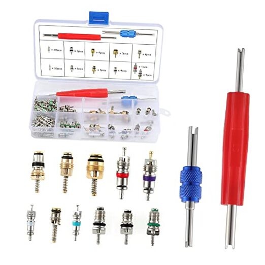 Car Air Conditioner Valve Core R12 R134a Automotive Air Conditioning 102PCS