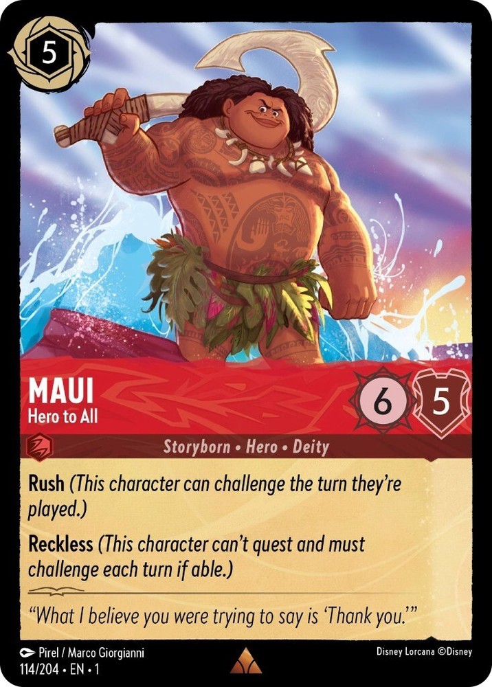 Maui - Hero to All 114/204 The First Chapter Regular