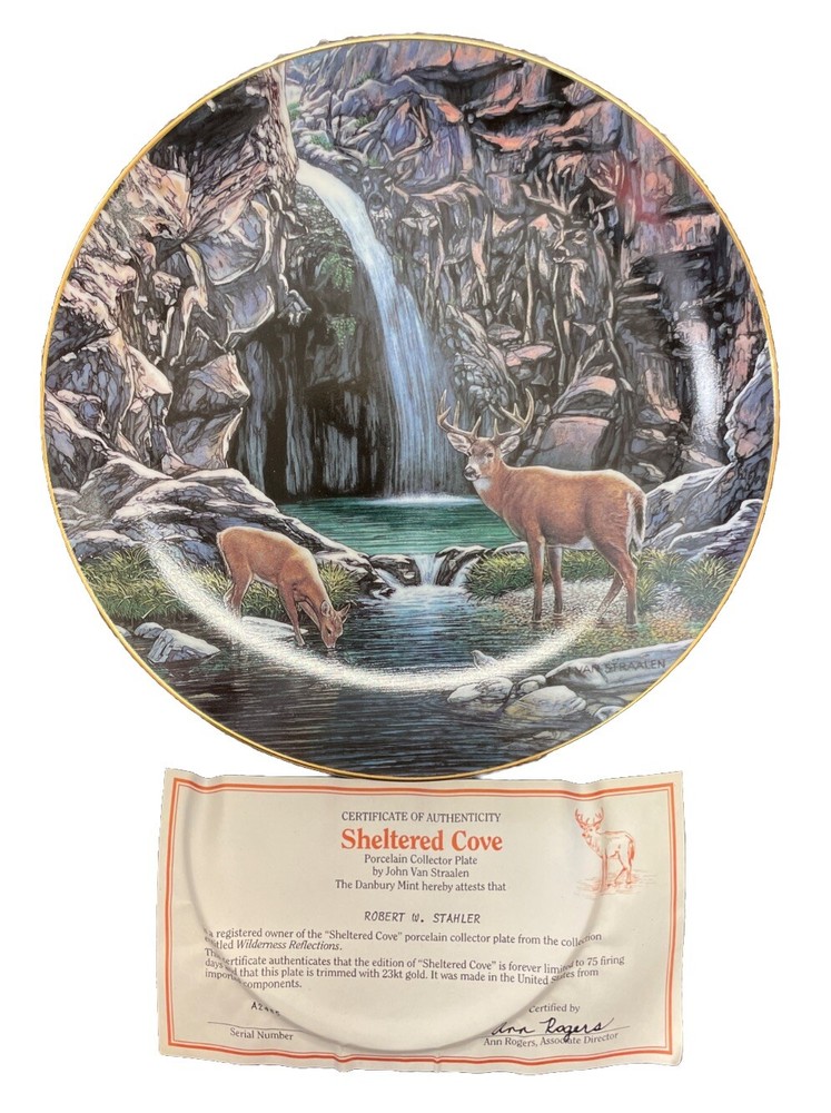 Sheltered Cove Wilderness Reflections Danbury Mint Straalen Collector Plate