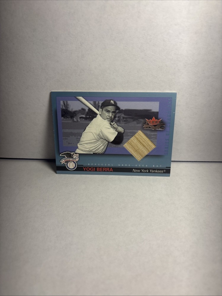 YOGI BERRA 2002 Fleer Flair Greats CLASSIC NUMBERS GAME WORN BAT YANKEES SSP