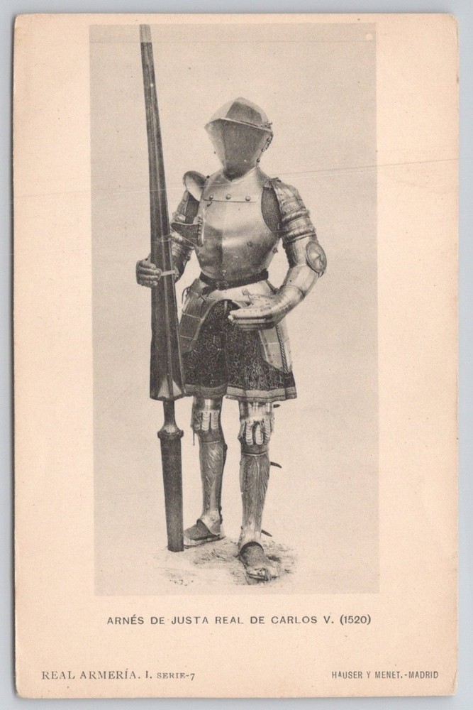 King Charles V Armor 1520 Royal Armory Madrid Hauser y Menet Postcard