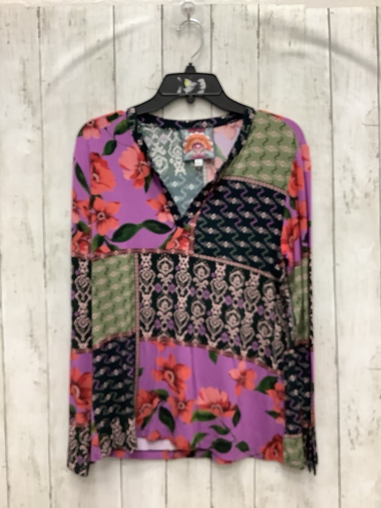 Johnny Was Multicolor Long Sleeve Shirt Medium 0428-07