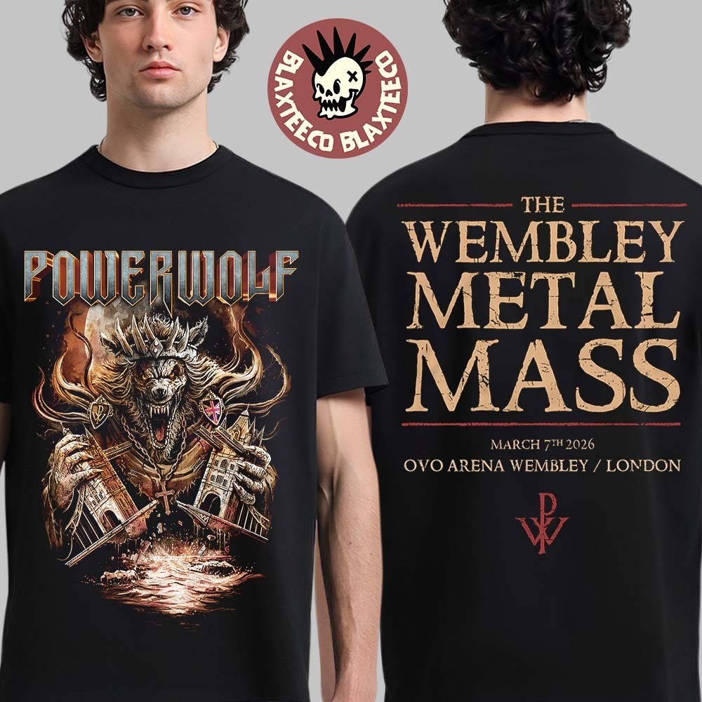 Powerwolf London UK 2026 Tour At Arena Wembley On March 7 2026 T-Shirt