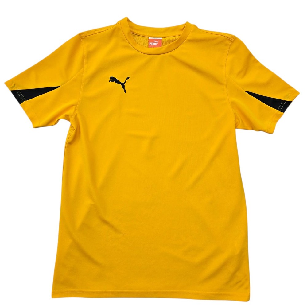 Puma Men's Yellow Black Side Panel T-Shirt Size M