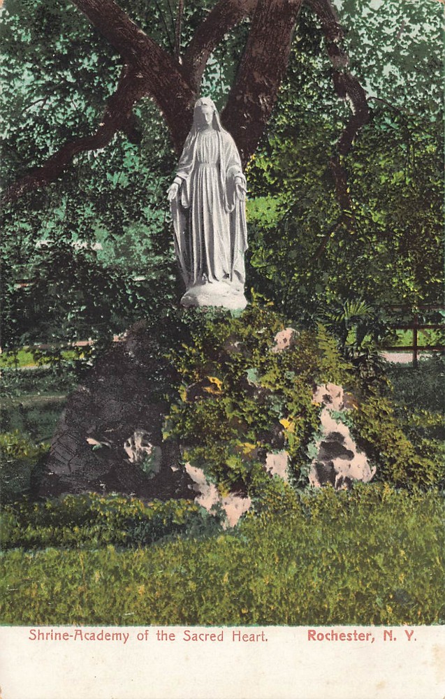 Shrine Academy Of The Sacred Heart Postcard Rochester Ny New York 1906-image