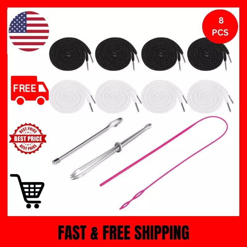 8-Pack Drawstring Cords for Sweatpants Shorts Jackets and Coats Replacement