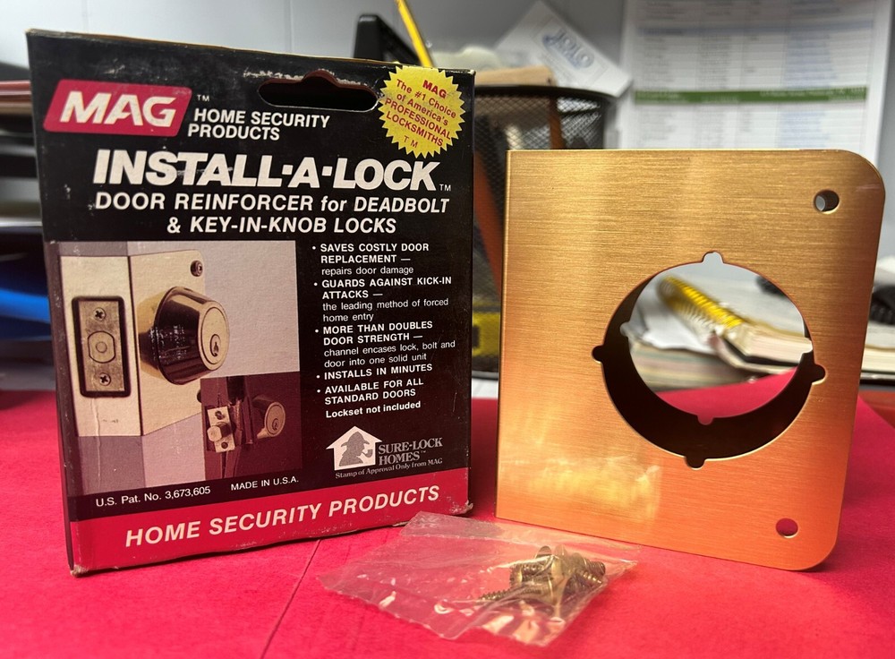 MAG Install-a-Lock Door Reinforcer for Deadbolt & Key-In-Knob Locks 61-BN