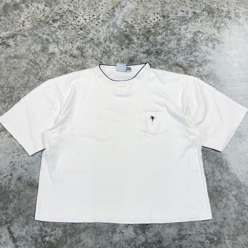 Duke Boyd Shirt Mens 2XL White Pocket Surfer Logo Crewneck Tee Surf Beach