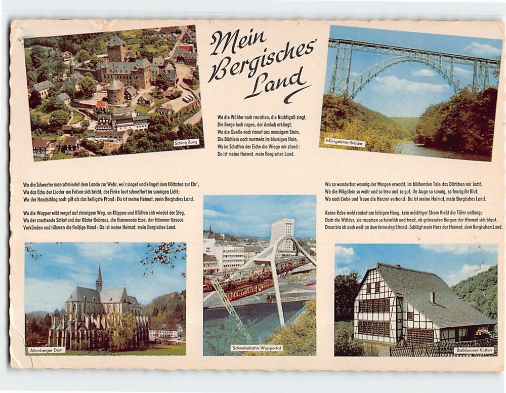 Postcard Famous Places/Landmarks in Bergisches Land Germany