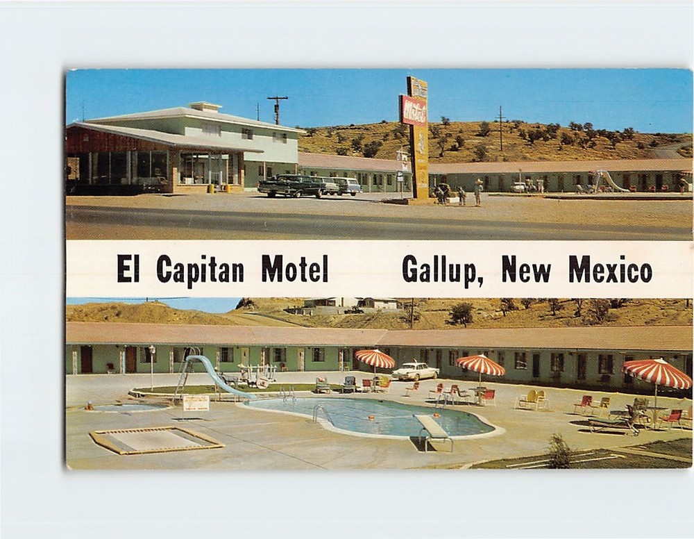Postcard El Capitan Motel Gallup New Mexico USA