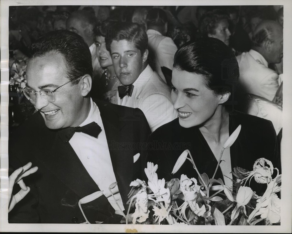 1955 Press Photo Silvana Mangano & husband Dino De Laurentiis in Monte Carlo