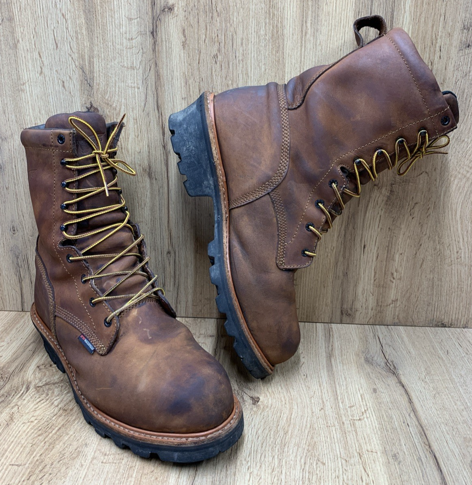 Red Wing Shoes Mens 12 Loggermax 9-inch Logger Boot Brown 4420