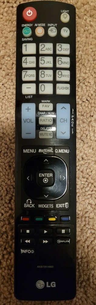 OEM GENUINE - LG AKB72914003 - Remote Control - TESTED - DD-4943