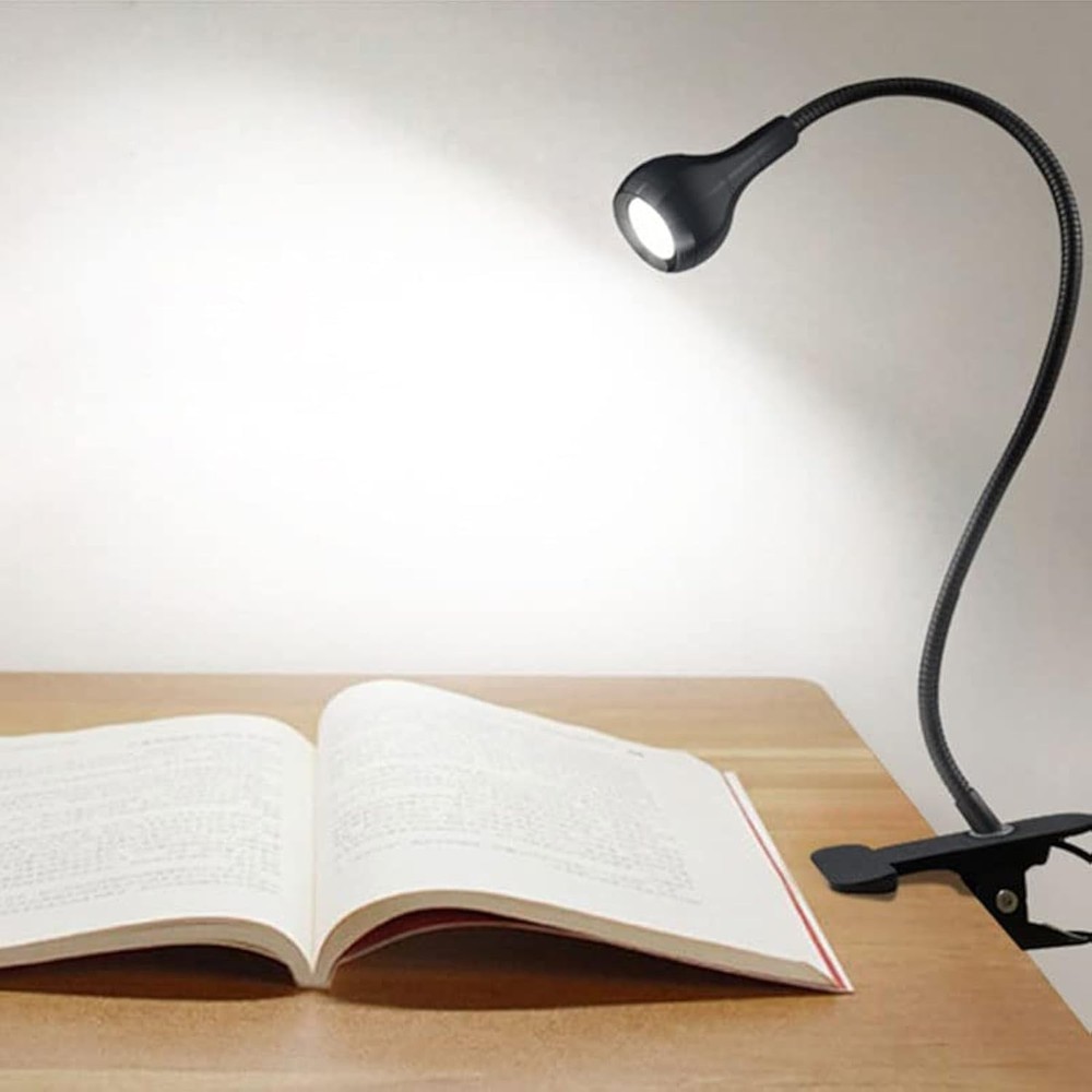 Weltition LED Desk Lamp Clip On Light,360°Flexible Gooseneck and Clamp Black