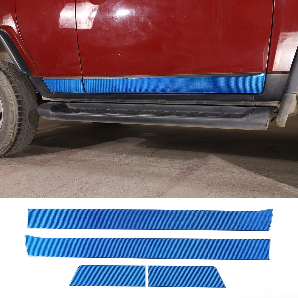 Blue Fiber Exterior Door Bottom Scratch Trim Strip For Toyota FJ Cruiser 2007-21