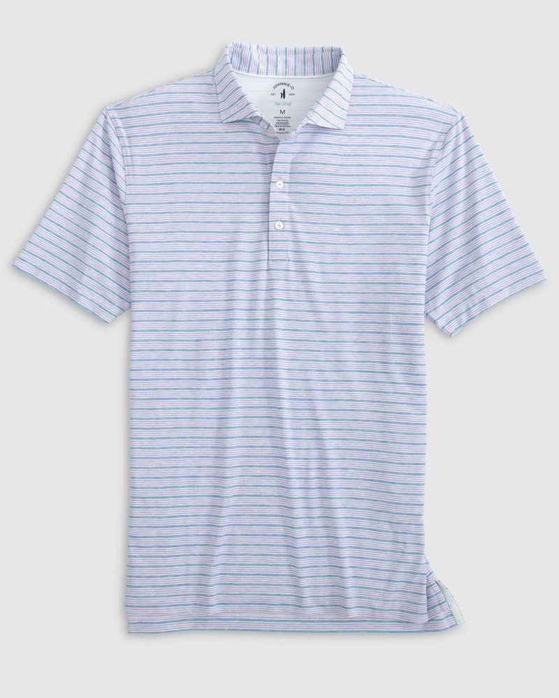 johnnie-O Top Shelf Performance Polo - Declan Stripe Voodoo Size XL