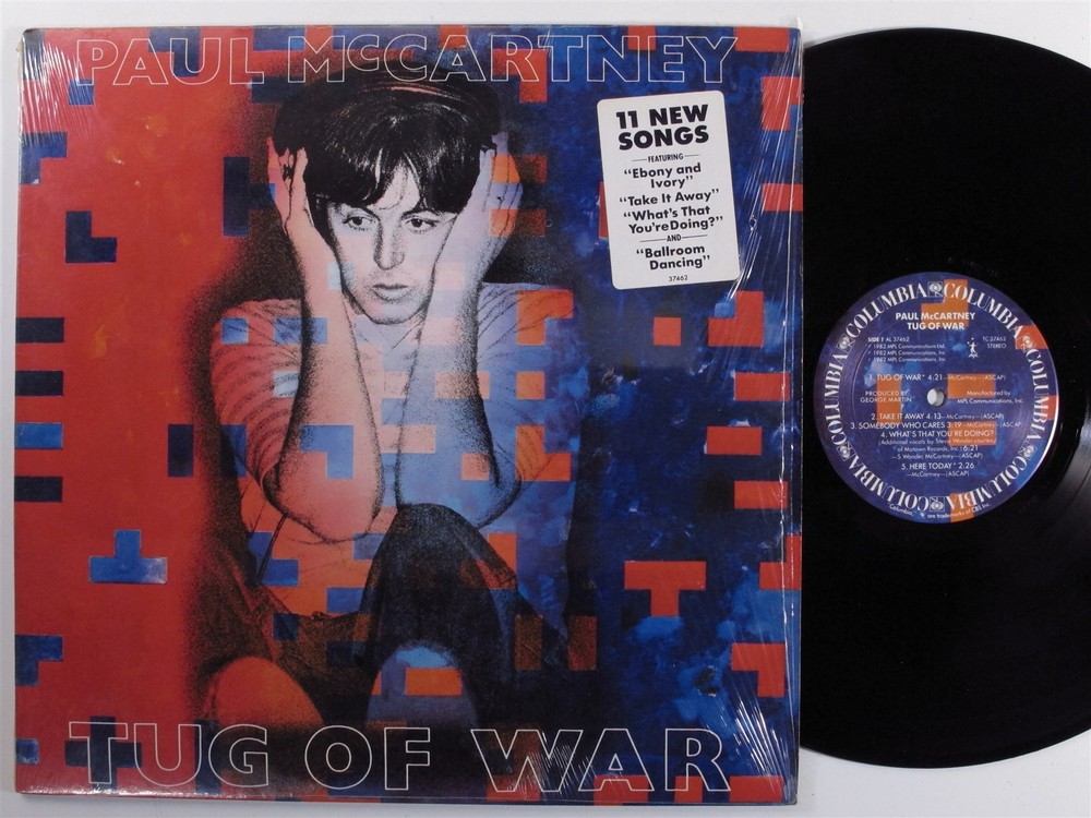 PAUL MCCARTNEY Tug Of War COLUMBIA LP VG+ SHRINK f