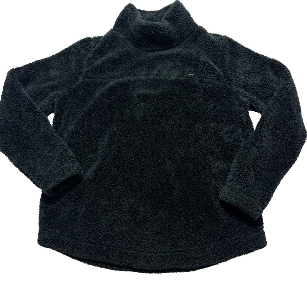 Vineyard Vines Womens Sherpa Fleece Pullover Mock Neck Black Size Medium