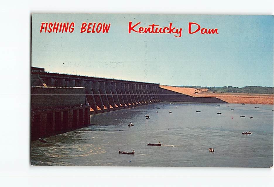 Postcard Fishing Below Kentucky Dam Lake City USA North America