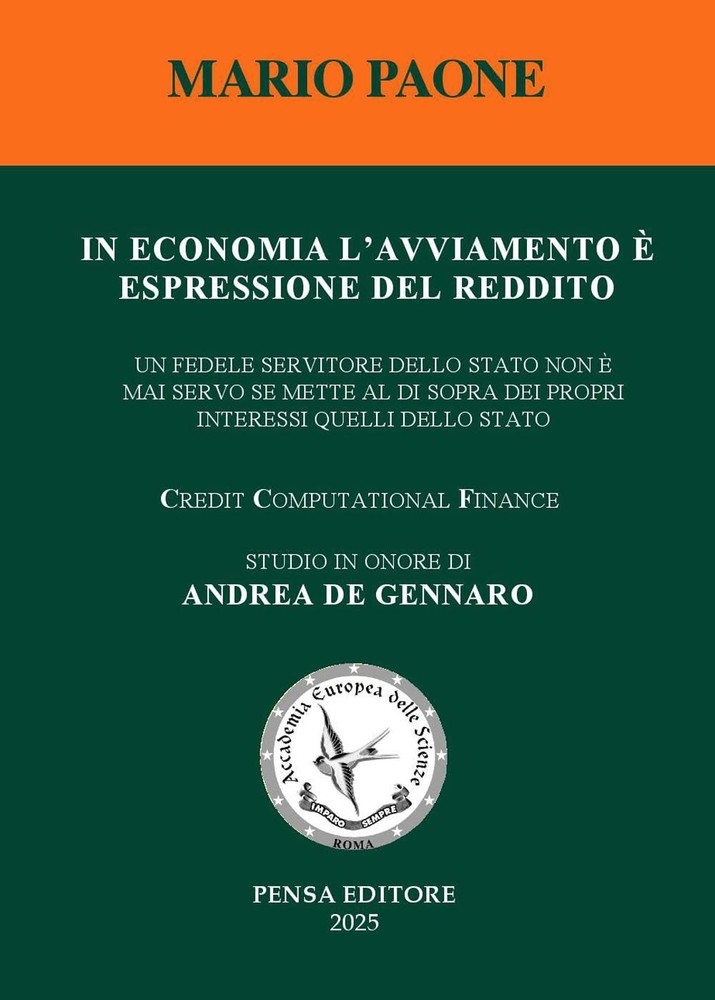 Mario Paone In economia l'avviamento è espressione del reddito. Un f (Paperback)