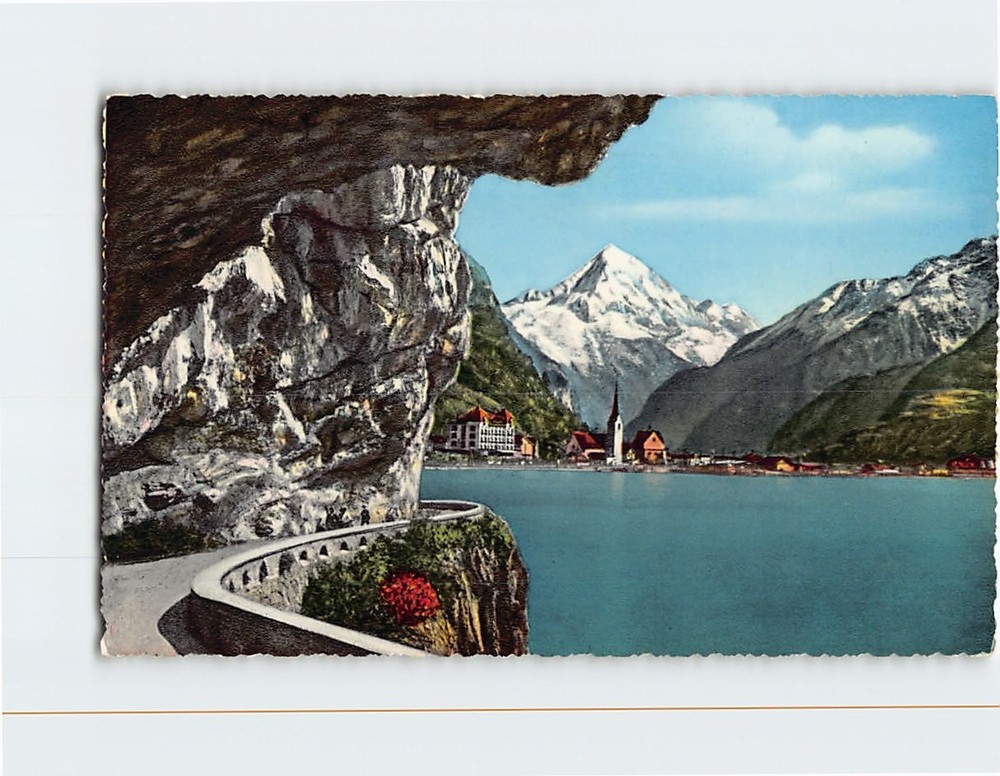 Postcard Axenstrasse Lake Lucerne Flüelen Bristenstock Switzerland